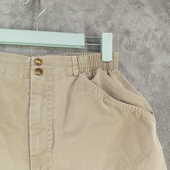 Vintage LIZ CLAIBORNE Carrot Pant MEDIUM(8-10) Women Casual  Tan Woven Cotton - Picture 6 of 12